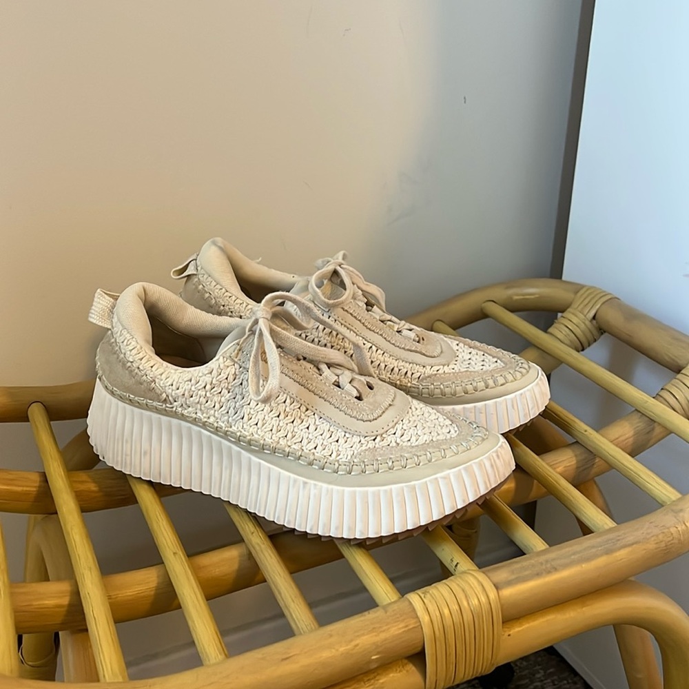 Dolce Vita Dolen Sandstone Knit Sneakers
